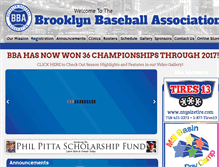 Tablet Screenshot of brooklynbaseballassociation.com